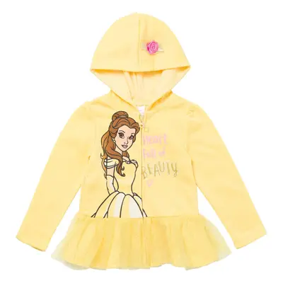 Disney Princess Belle Toddler Girls Zip Up Peplum Hoodie 2T