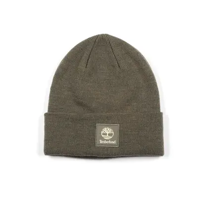 Timberland Men's Cuffed Beanie with Tonal Patch Charcoal Heather Grey