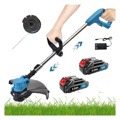 Cordless Grass Line Trimmer Strimmer+line spool+2Battery+Charger-Makita Compatible