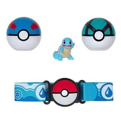 PokÃ©mon PKW3161 Set-2-Inch Squirtle Battle Figure with Clip N Go Belt Plus Net Ball Accessories