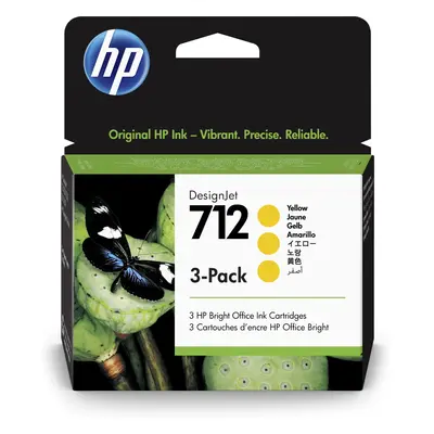 HP 3ED79A (712) Ink cartridge yellow, 29ml, Pack qty