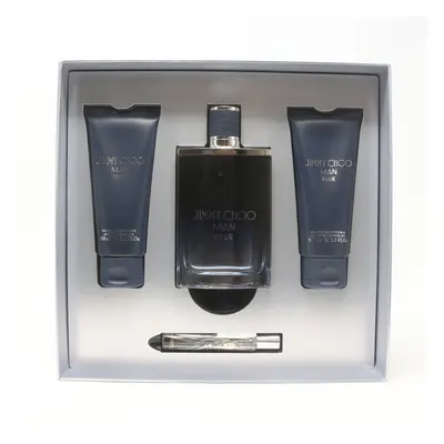 Jimmy Choo Man Blue Eau De Toilette 4-Pcs Gift Set / New With Box