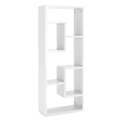 vidaXL Wall Shelf High Gloss White Engineered Wood Home Wall Display Shelf