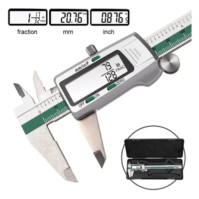 Digital Stainless Steel Caliper 150mm Inches Inch/Metric/Fractions Conversion 0.01mm Resolution 