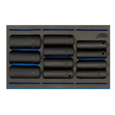 Impact Socket Set in 1/4 Drawer EVA Insert Tray, 1/2"" Sq. Dr. (11 Piece)