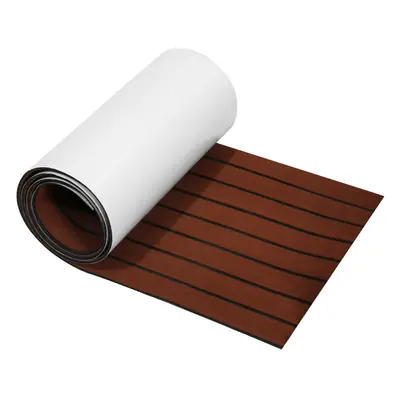 (Dark Brown) 2400x450x6mm Brown EVA Foam Boat Flooring Mat Teak Decking Yacht Sheet 94x18 Inch F