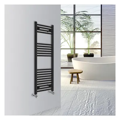 (Black, 1200x400mm) Warmehaus Straight Bathroom Heated Towel Rail Warmer Radiator Central Heatin