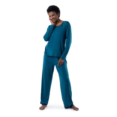 Fruit of the Loom Women's Long Sleeve Tee and Pant Piece Sleep Set