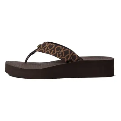 Calvin Klein Women's Meena Flip-Flop Brown Multi