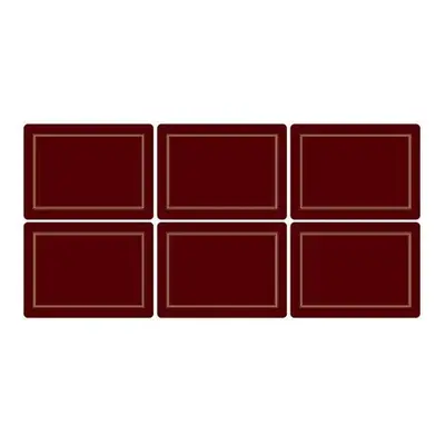 Pimpernel Classic Placemats, Set of 6, Burgundy/Gold