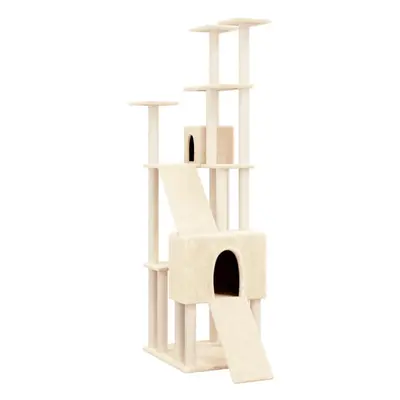 vidaXL Cat Tree with Sisal Scratching Posts Cream cm Cat Scratch Tower