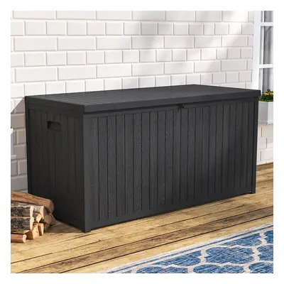 Black Waterproof Large Plastic Garden Storage Box 430L