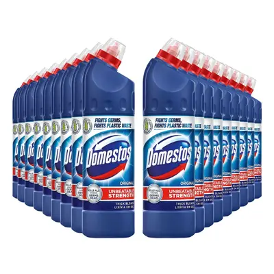 Domestos Unstoppable Strength Original Thick Bleach 750ml, 18pk