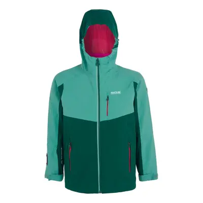 (7-8 Years, Rainforest/Dusty Green) Regatta Girls Trekktain in Waterproof Jacket