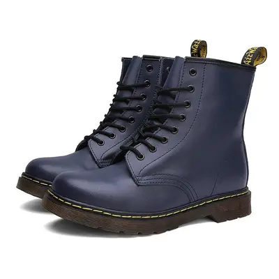 (Blue, UK 6.5=EUR 40) Women Retro Boots Classic Leather Ankle Boot Shoes For christmas Gifts