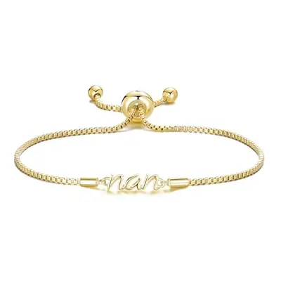 Philip Jones Gold Plated Nan Bracelet Created with Zircondia? Crystals