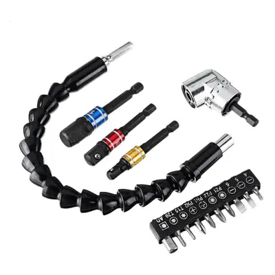 05 Degree Adjustable Right Angle Driver Screwdriver Tools Set 1/4 Shank Flexible Shaft Extension