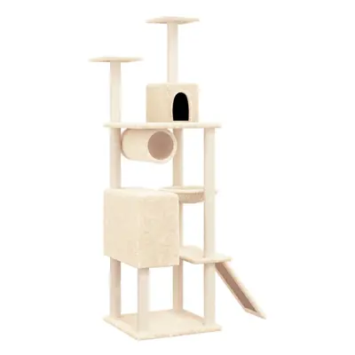 (cream) vidaXL Cat Tree with Sisal Scratching Posts Pet Supply cm Multi Colours