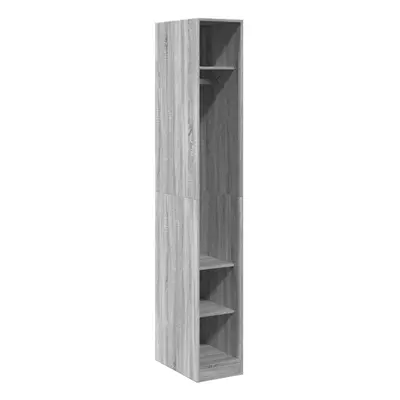 (grey sonoma) vidaXL Wardrobe Clothing Storage Hanger Clothes Cabinet Closet Engineered Wood