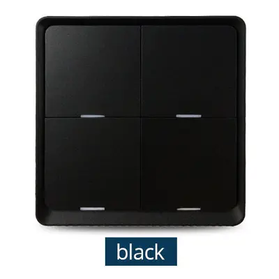 (Black) Wireless Switch Sticker Battery Power SmartThings Control ZB 2MQTT deCONZ Gang