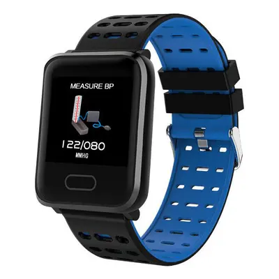 (Blue) Weather IP67 Waterproof Heart Rate Blood Pressure Oxygen Monitor Colorful Band Smart Watc