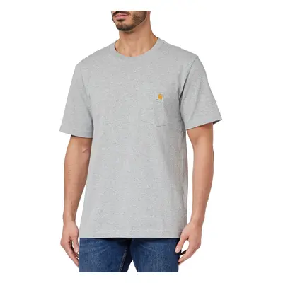 Carhartt Men's Relaxed Fit Heavyweight T-Shirt Heather Gray Small