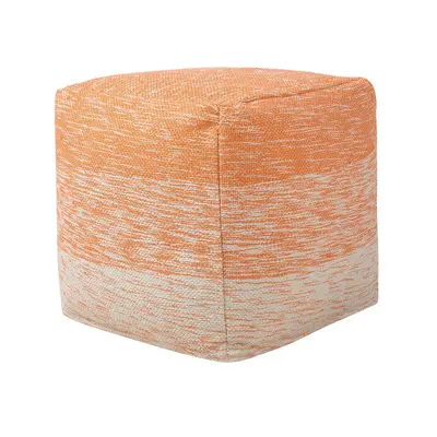 Cotton Pouffe Orange HIRRI