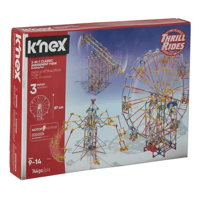 K'NEX Thrill Rides 3-in-1 Classic Amusement Park Building Set for Ages 9+, Engineering Education