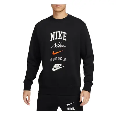 (Black, M) NIKE FN2610 Mens Crew Sweatshirt Jumper