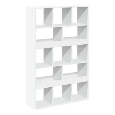 (white, x x 156.5 cm) vidaXL Room Divider Privacy Screen Bookcase Bookshelf Engineered Wood