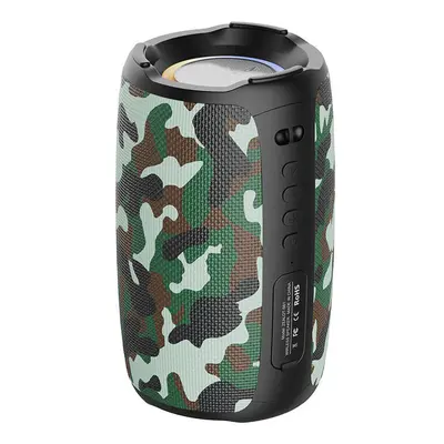 (Camouflages) Bluetooth Speaker Portable Speaker Double Bass Diaphragm RGB Light TWS TF Card AUX