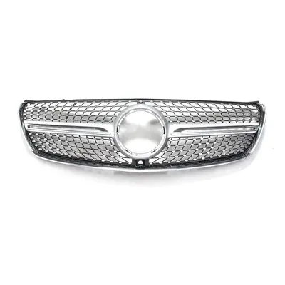 Silver Diamond Front Grille Grill For Mercedes-Benz W447 V200 V220 V250 V260 With Camera