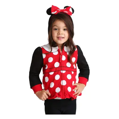 Disney baby girls Minnie Mouse Costume Zip-up Hoodie Hooded Sweatshirt