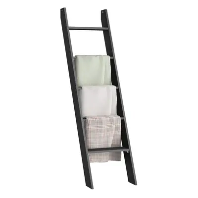 VASAGLE Blanket Ladder Decorative Farmhouse for The Living Room 5-Tier Ladder Shelf Ladder Rack 