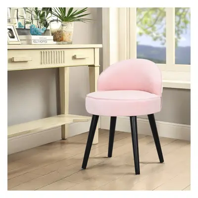 Modern Velvet Dressing Table Stool Makeup Chair Solid Wood Legs