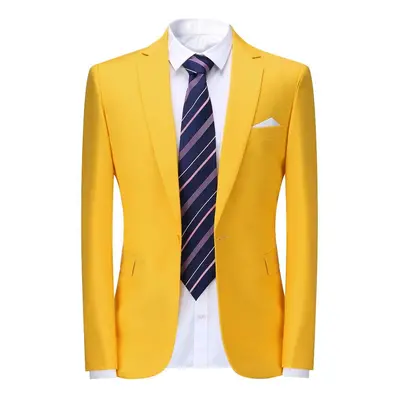 (Allthemen Mens Business Wedding Blazer Solid Color Slim Fit Suit Jacket) Allthemen Mens Busines