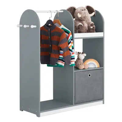 SoBuy KMB40-HG Children Kids Wardrobe Closet Dress up Storage Grey