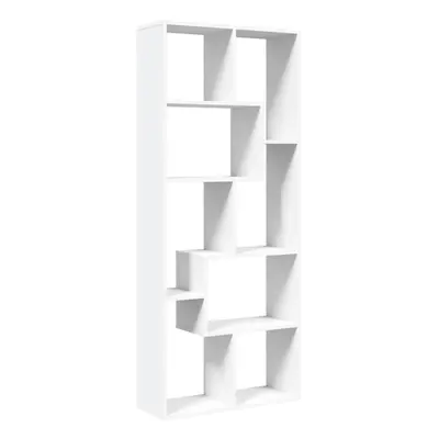 (white) vidaXL Room Divider Bookcase Shelf Bookshelf Engineered Wood