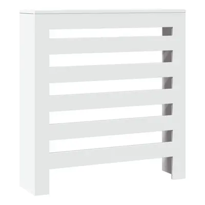 vidaXL Radiator Cover Heater Cover Slats Radiator Shelf White Engineered Wood