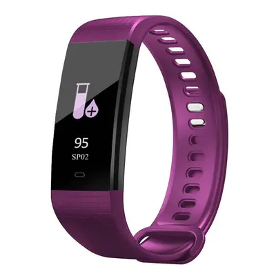 (Purple) Color Screen Smartband Heart Rate Blood Pressure Activity Monitor Fitness Tracker Smart