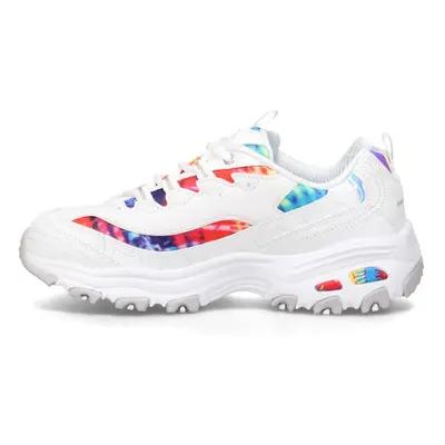 Skechers Womens DLites-Summer Fiesta Sneaker White Multi M US