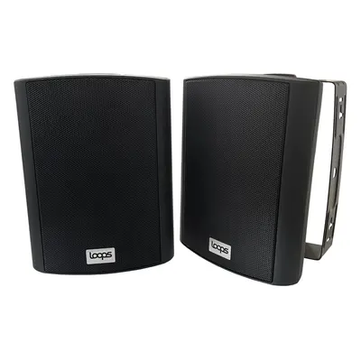 120W 5.25" Outdoor Rated Active Bluetooth Wall Speakers - IP56 - Black Wireless