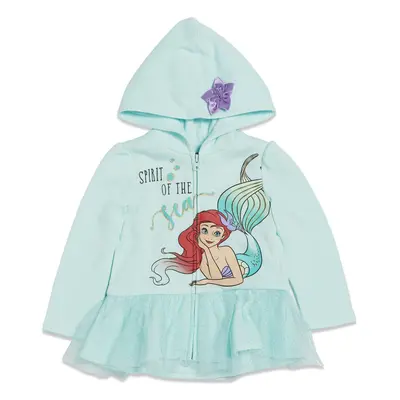 Disney Princess Ariel Little Girls Fleece Zip Up Hoodie 6-6X