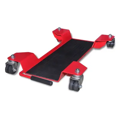 vidaXL Motorcycle Dolly Centre Stand Red Motorbike Tool Garage Mover Paddock