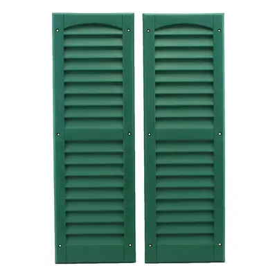 Shed Windows and More Louvered Shed or Playhouse Shutters Green X 1 Pair