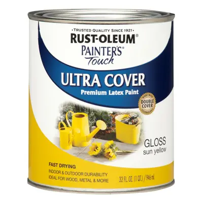 RustOleum Painters Touch Brush On Paint Quarts Pack of Gloss Sun Yellow Fl Oz