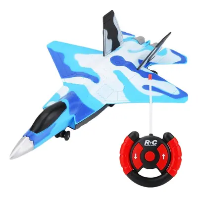 (Blue, 4CH) Speed Racing 220mm Wingspan 4CH/2CH RC Gliding War Plane RTF Child Toys