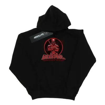 (XL, Black) Marvel Mens Deadpool Crossed Arms Logo Hoodie