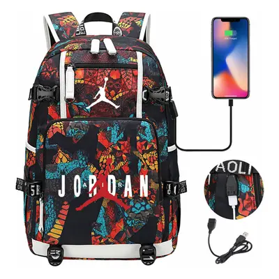 USB large-capacity student schoolbag Jordan - Printed