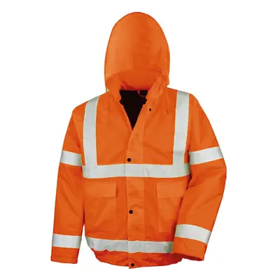 (L, Orange) Result Core High-Viz Winter Blouson Jacket (Waterproof & Windproof) (Pack of 2)